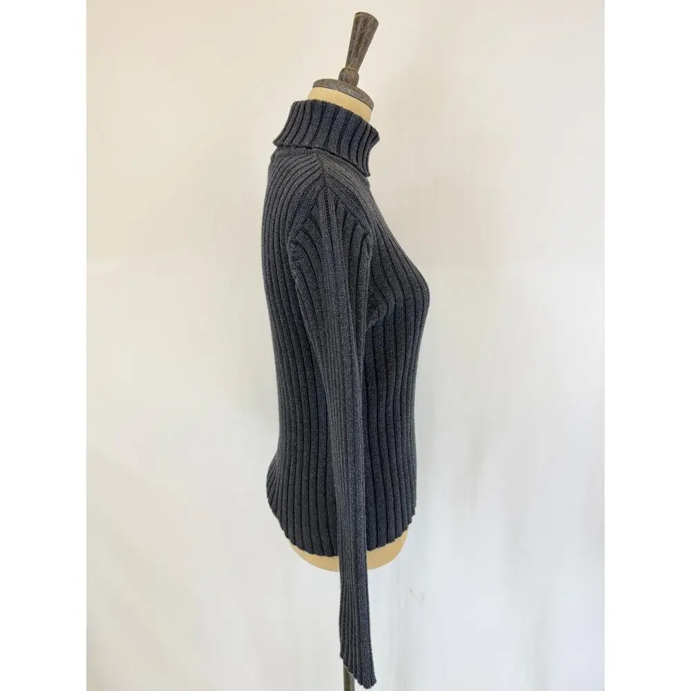 Eddie Bauer Gray 100% Cotton Sweater Medium #0606